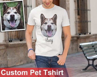 Dog T-shirt - Pet Face T-Shirt - Personalized T-Shirt - Custom T-Shirt - Custom DogShirt- Dog Photo Shirt -Gift fo Dog Lover,Valentine's Day