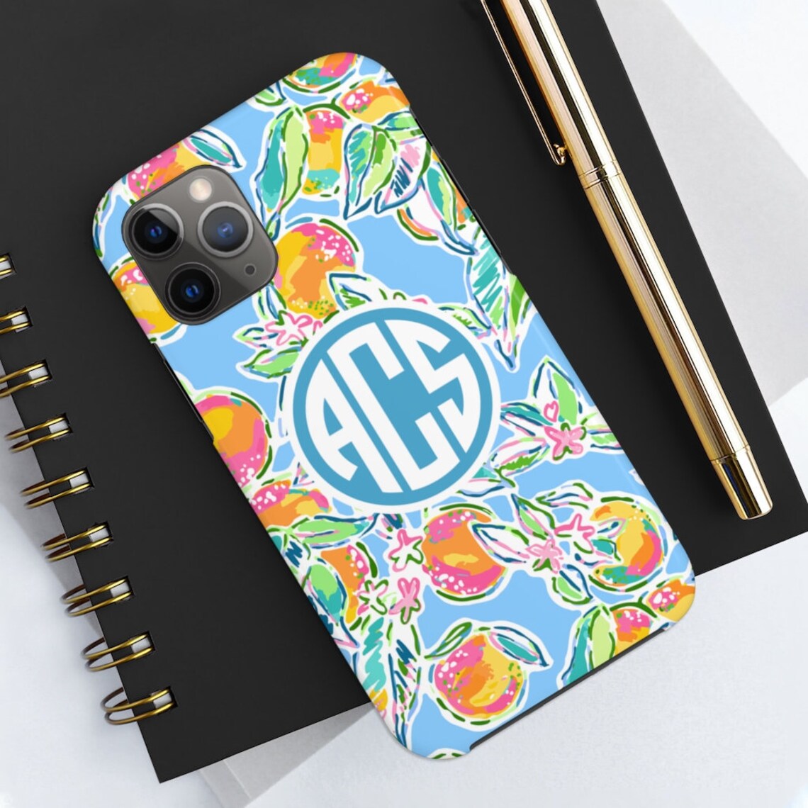 Preppy Monogram Phone Case Initials Monogram Iphone Case Etsy