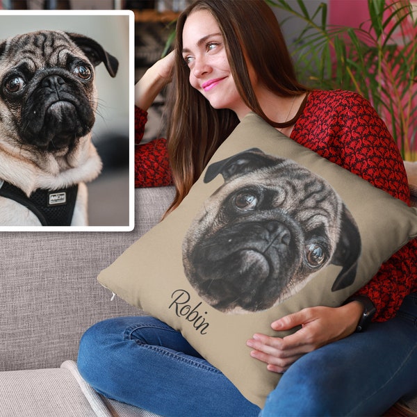 Dog Face Pillow Etsy
