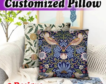 William Morris Throw Pillow Cover, Morris Art Cushion Cover,Art Nouveau pillow case, Vintage cover,Ancient Decorative Pillow,Valentine's Day