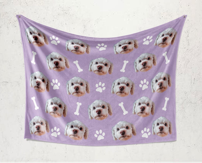 Custom Dog Face Blankets Personalized Pet Photo Blanket Dog Etsy