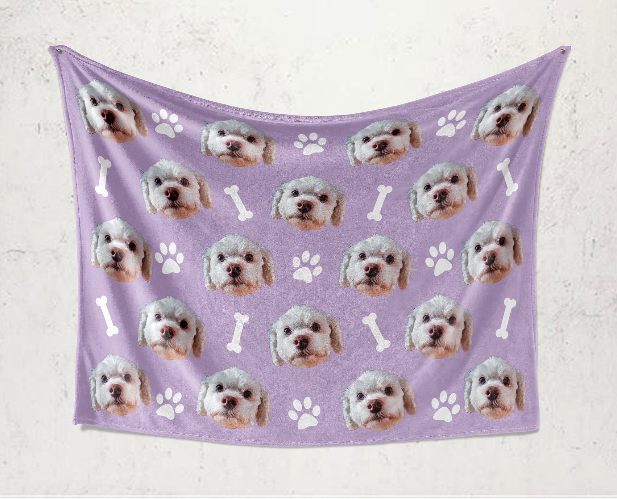 Custom Dog Face BlanketsPersonalized Pet Photo Blanket Dog Etsy