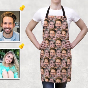 Custom Face Apron, Personalized Photo Apron for Women and Men, Funny Crazy Face Kitchen Apron Kitchen, Father&#39;s Day, Chirstmas Gift