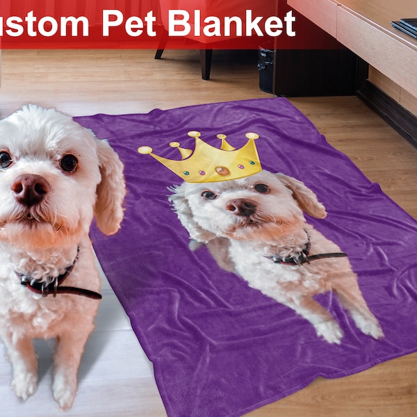 Custom Dog Body Blankets,Personalized Pet Photo Blanket, Dog blankets, Your Dog On A Blanket, Photo Gifts, Dog Keepsake, Valentine's Day