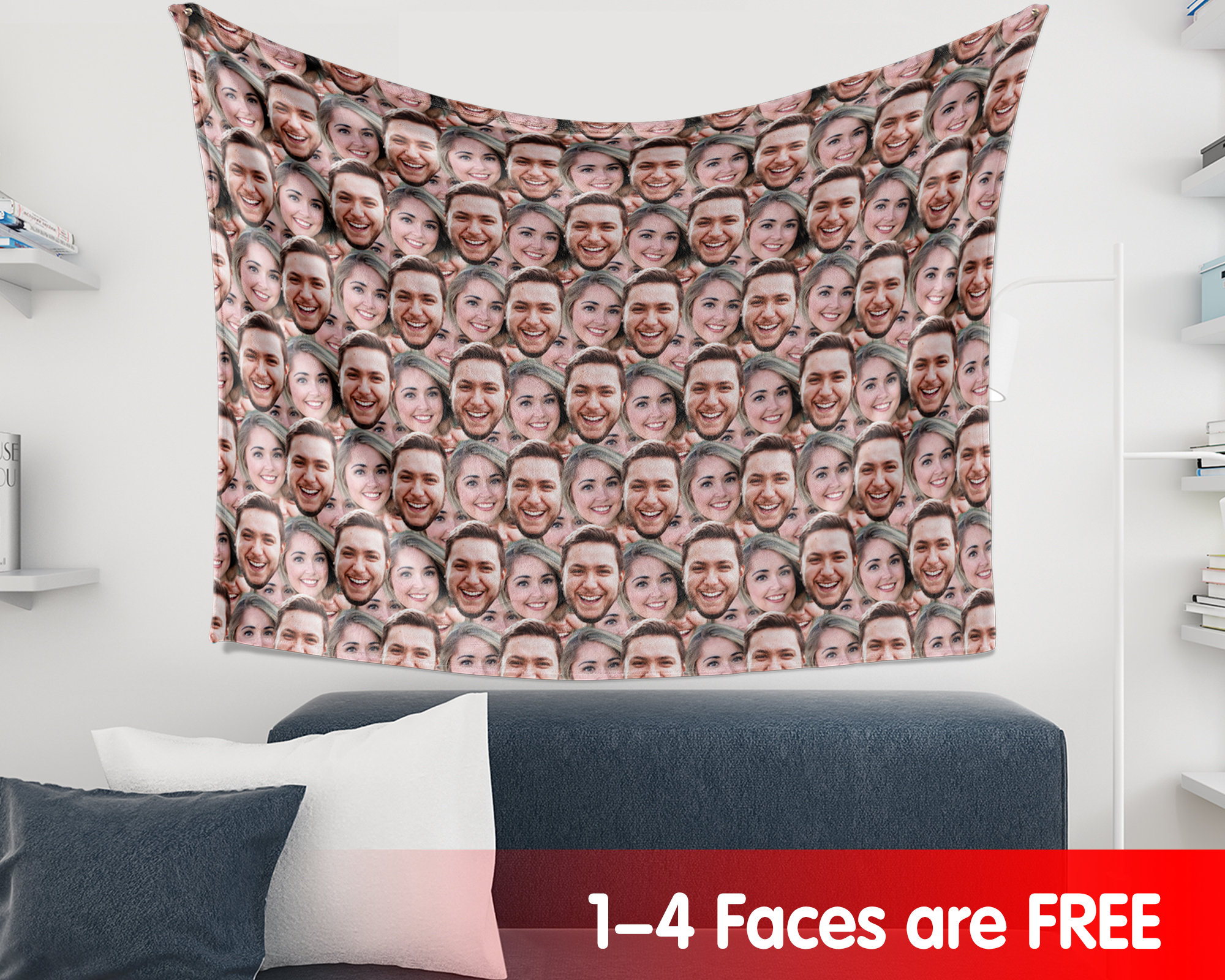 Custom Face Blanketpersonalized Photo Face Blanketcrazy Etsy