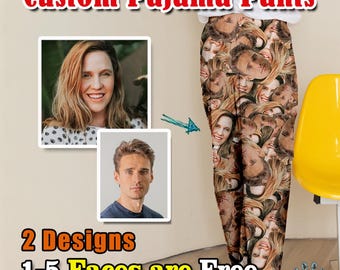 Custom Face Pajama Pants, Pajama pants for Women Men, Custom Family Pajama Pants, Gift for Wife Husband, Anniversary Gift, Gift for Her/Him