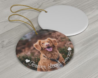 Pet Memorial Photo Ornament - Dog Loss Gift - Dog Remembrance - Pet Memorial Ornament - Pet Remembrance - Valentine's Day