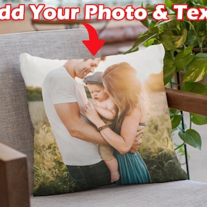 Photo Pillow, Personalized Pillow Case, Custom Photo Pillowcase , Gift for her mom Mother&#39;s day, Housewarming Gift,Father&#39;s Day