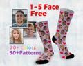 Custom Face Socks, Personalized funny socks with face, Customize socks with text,Father Days gift, personalized gift for mom,Chirstmas Gift