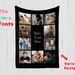 Custom Photo Blanket, Personalized Blanket Photo Collage, Family Blanket, Thanksgiving gift, memorial of 2022, personalized Christmas gift 