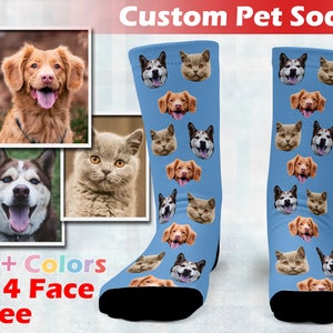 Custom Pet Socks, Customized socks with any photos and text, personalized socks for Dog/cat Lovers, custom gift for dad, Mother's  Day