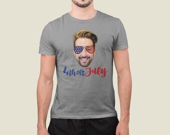 Custom Independence Day Tshirt, American Flag Shirt, 4th Of July Gifts, Independence Day Gifts,Freedom Tshirt, Custom  Face T-shirt
