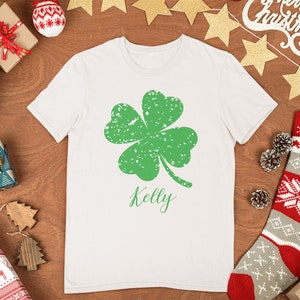 Cutest Clover T-Shirt,Custom T-Shirt ,Four Leaf Clover Tshirt,His and Hers Shirt,St Patrick&#39;s Couple&#39;s Shirt,Father&#39;s Day