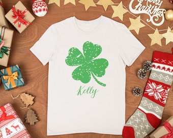 Cutest Clover T-Shirt,Custom T-Shirt ,Four Leaf Clover Tshirt,His and Hers Shirt,St Patrick's Couple's Shirt,Valentine's Day