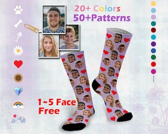Custom Face Socks, Personalized funny socks with face, Customize socks with text,Father Days gift, personalized gift for mom,Class of 2026