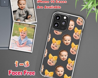 Customized photo Phone Case, Personalized Phone Case with family members, iPhone 16 Clear Case, Galaxy S23 Plus,Father's Day,Mother's Day