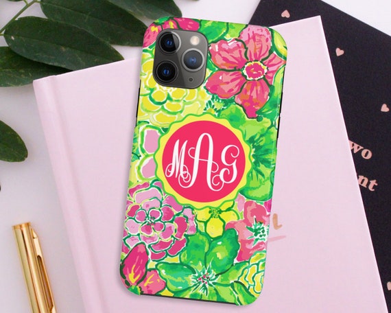 Monogram IPhone Case | Preppy Phone Case | Floral Phone Case | Personalized Phone Case | iPhone 17 Pro Galaxy S23 Plus,Valentine's Day