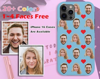 Personalized Phone Case with faces, Customized clear case for iPhone 17,Custom Tough Galaxy S23 Case,Father'sDay,Graduation Gift,Mother'sDay
