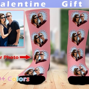 Socks for Valentine&#39;s Day, Custom Face Socks, Personalized Photo Socks, Wedding Socks, Gift for Boyfriend & Girlfriend,Chirstmas Gift
