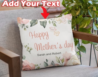 Mother's Day pillow,Personalized Mom Gift,Custom text pillow,Mother's Day gifts,cute gift for mom,Floral Stylepillow, Valentine's Day