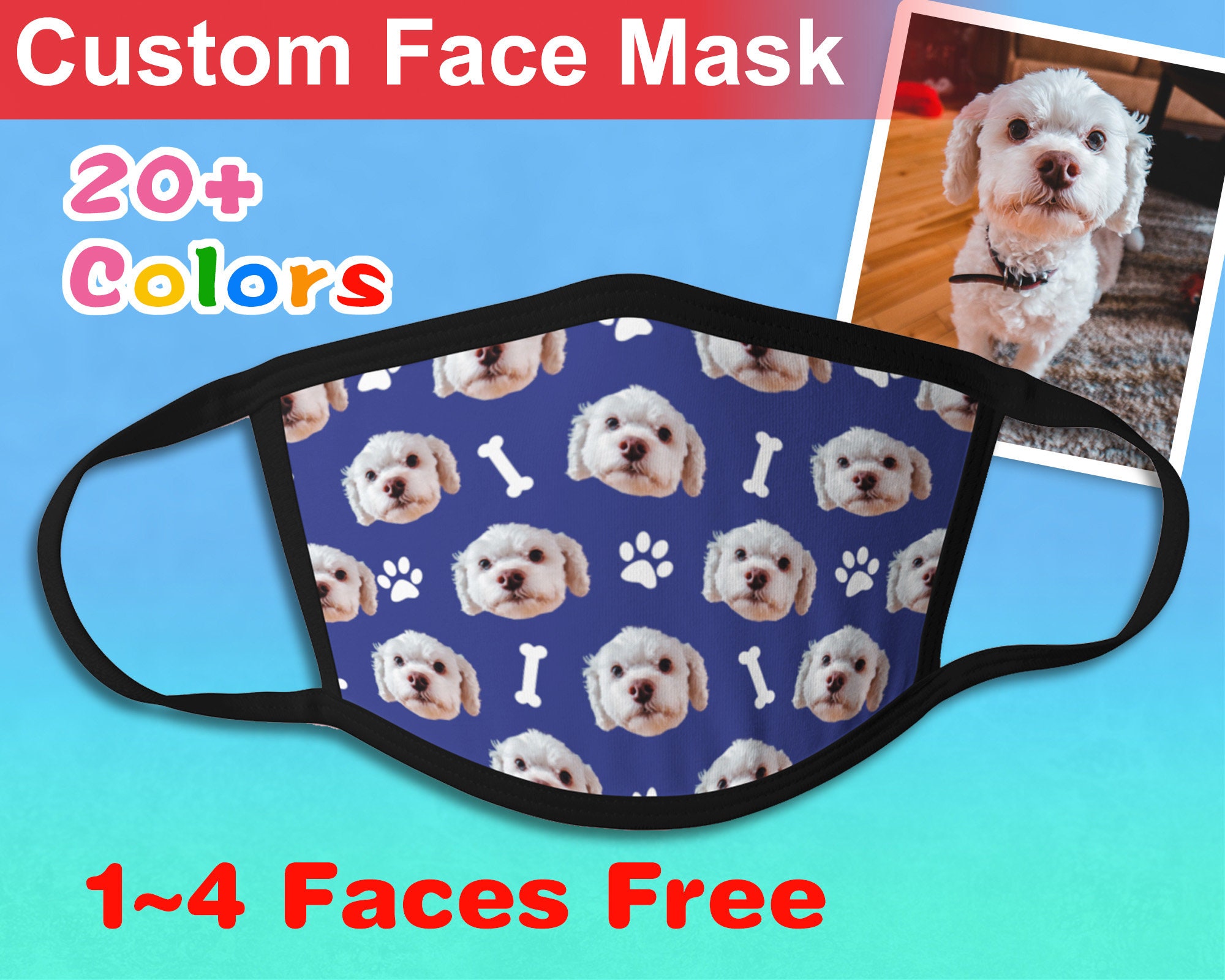 Custom Pet Masks Custom Dog Masks Put Your Cat on a Mask Etsy