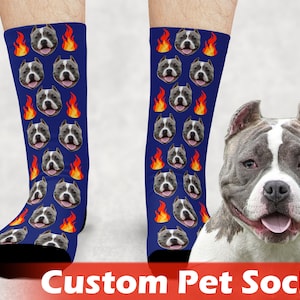 Custom Pet Socks - Put Your Cute Dog on Customized Socks, Dog Lovers, Dog GIft,Funny Dog Socks, Cute Dog Personalized,Father&#39;s Day Gift