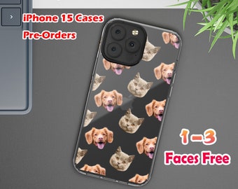 Coque de téléphone personnalisée en PET, coque de téléphone chien chat cheval, coque transparente personnalisée pour iPhone 15 Pro, Galaxy S23 Plus, saint valentin, cadeau de rentrée