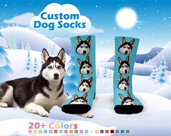 Customized Dog Socks ,Dog Lovers, Dog GIft,Cute Dog Personalized, Dog Mom Gift,Put Your Dogs Funny Face on Custom Socks, Mother's Day Gift
