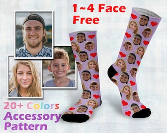 Custom Face Socks, Personalized funny socks with face, Customize socks with text, Father Days gift, personalized gift for mom, Class of 2024