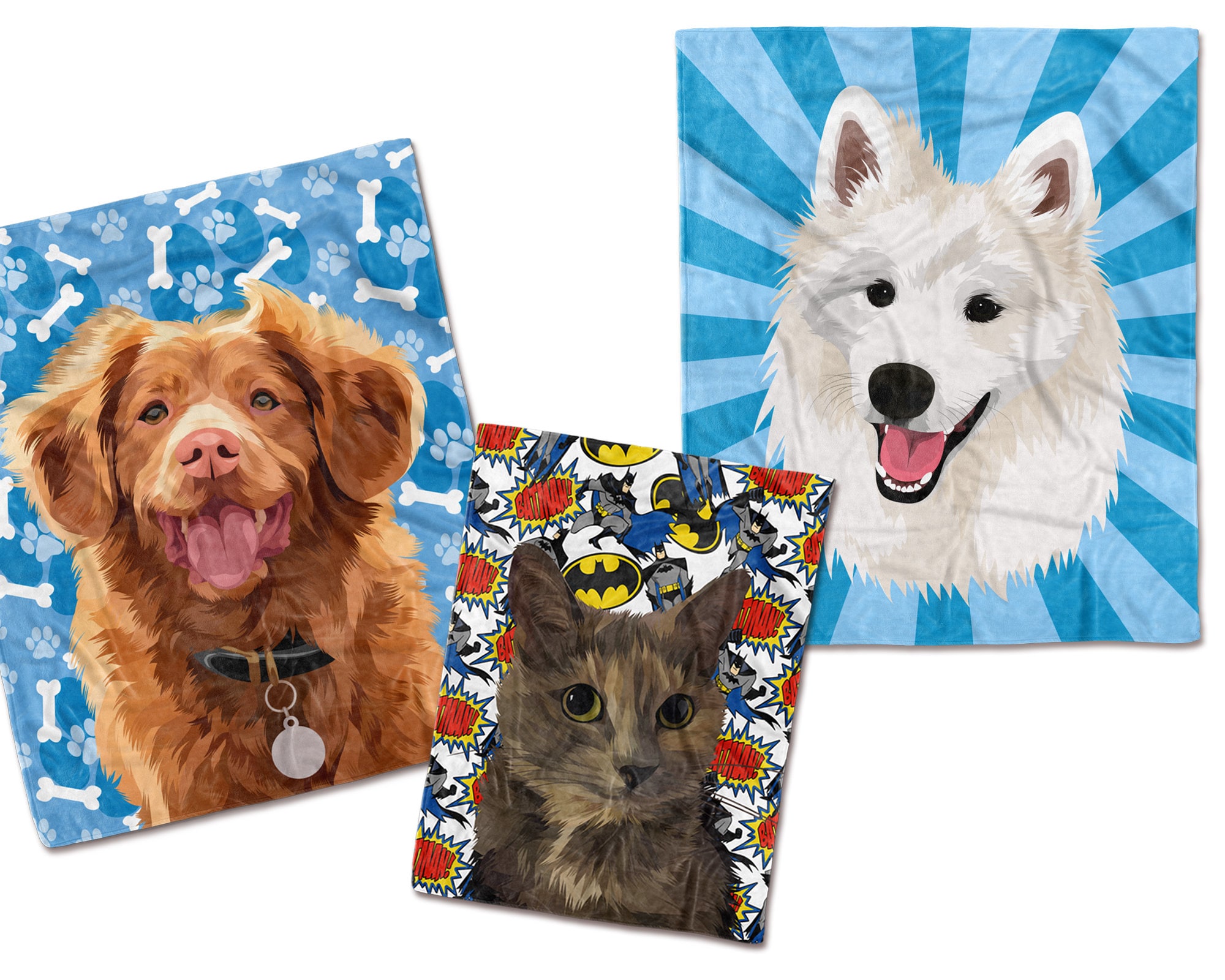Dog Custom Blanket Pet Blanket Cat Portrait Blanket Pet Etsy