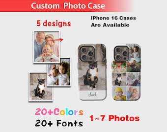 Personalized Phone Case with photos, Customized case for iPhone 15, custom Photo Collage,  personalized Gifts for mom,Graduation Gift