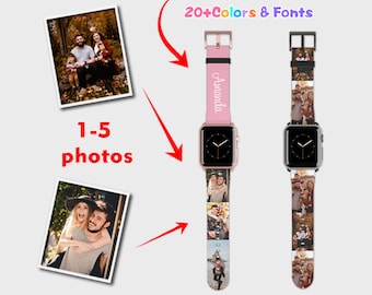 Custom photo Apple Watch bands with pic,Personalized Apple Watch bands with text,watch band with pets, Gift for Father&#39;s Day,Graduation Gift