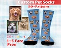 Custom Pet Socks, Customized socks with any photos and text, personalized socks for Dog\/cat Lovers,back to school gift, Happy Mother's Day