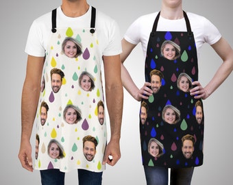 Personalized Face Apron, Custom Photo Apron for Women and Men, Funny Crazy Face Kitchen Apron Gift for Christmas,Face Apron,Chirstmas Gift