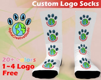 Custom Logo Socks, Put Logo On socks, Personalized Logo Socks, Valentine's Day, Logo Picture Socks, Business Logo On Socks, Logo Print Socks