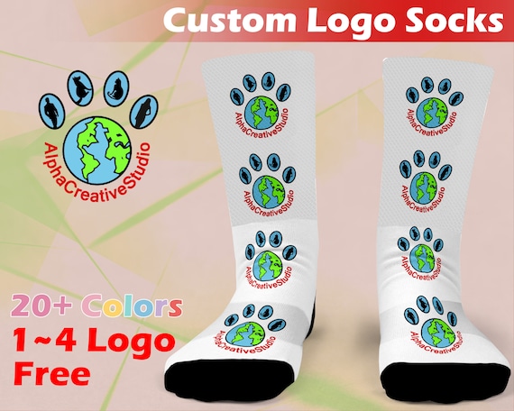 Custom Logo Socks, Put Logo On socks, Personalized Logo Socks,Father's Day, Logo Picture Socks, Business Logo On Socks, Logo Print Socks