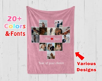 Custom Photo Blanket, Personalized gift, Photo Collage, Family Blanket, gift for groomsmen, Personalized wedding gift, Mother's Day Gift