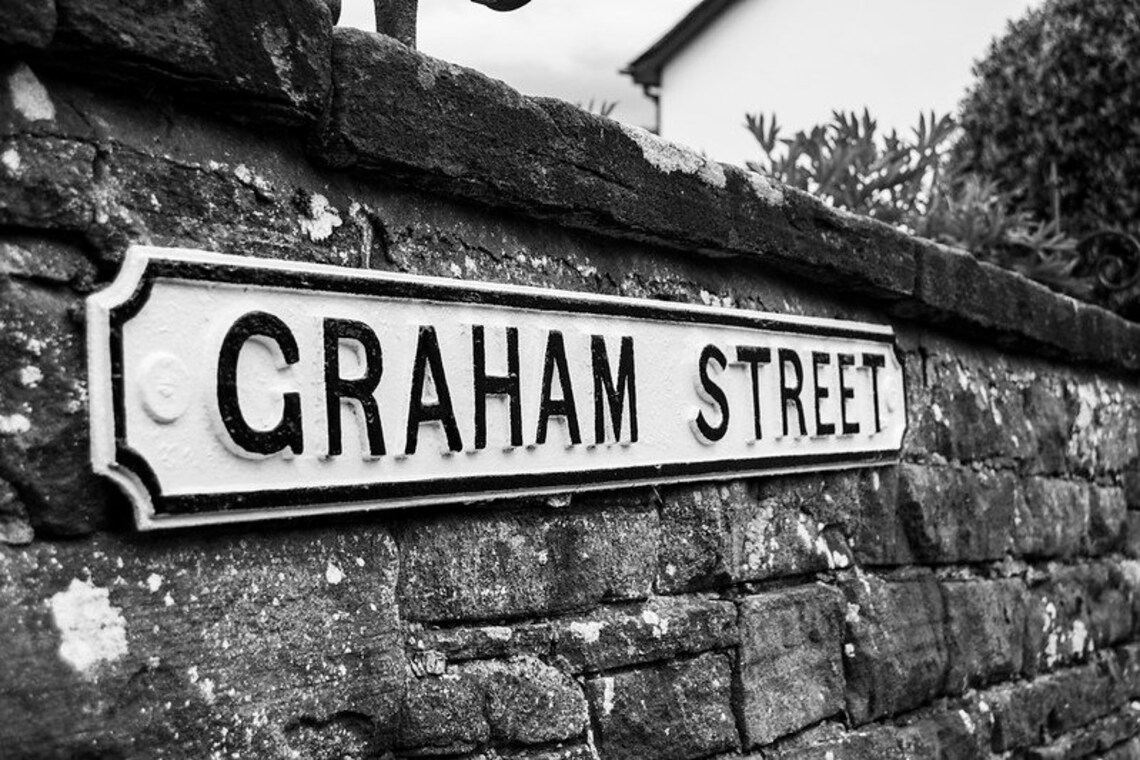 Graham Street Penrith Old Street Sign Etsy