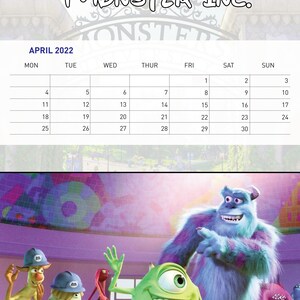 disney 2022 calendar handmade disney calendar for kids 2022 etsy