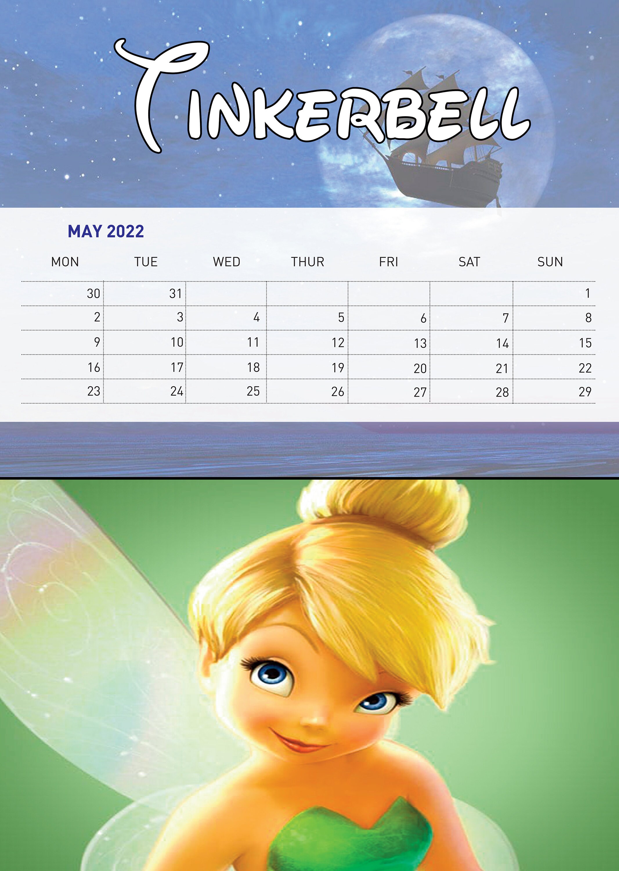 Disney 2022 Calendar handmade Disney calendar for kids 2022 | Etsy