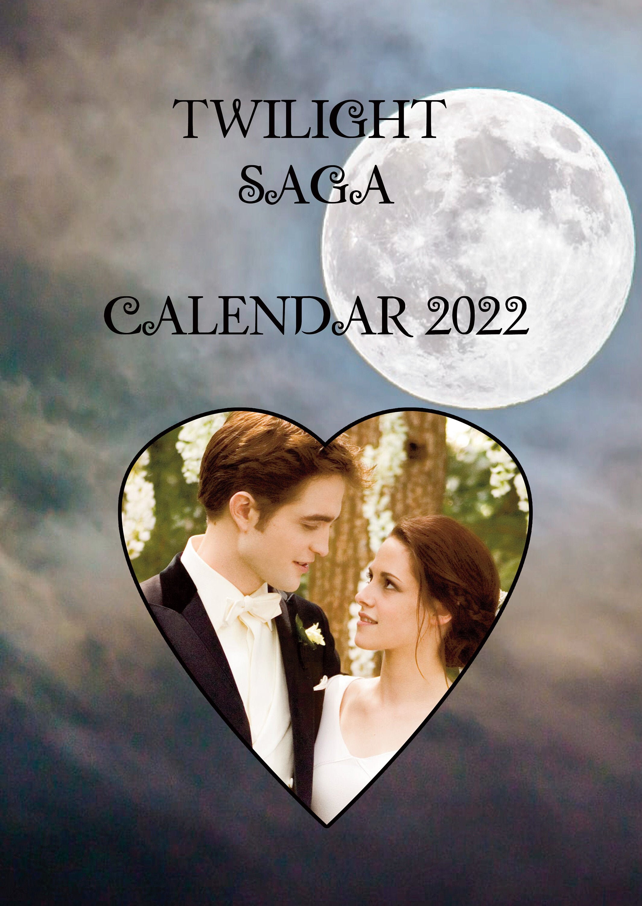 Twilight Calendar 2022 Calendar 2022 Twilight Saga Twilight | Etsy