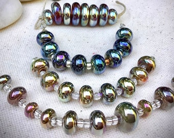 Destash ONE handmade lampwork glass bead, artisan SRA Lampwork, DIY jewelry design supplies