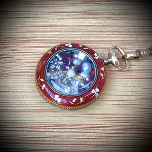 thumbnail image 2 of Fire Red Garnet Pendant – Platinum Plated, Natural Gemstone, Engagement Gift 2 of 6