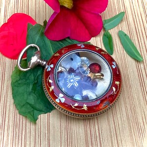 thumbnail image 2 of Fire Red Garnet Pendant – Platinum Plated, Natural Gemstone, Engagement Gift 2 of 6