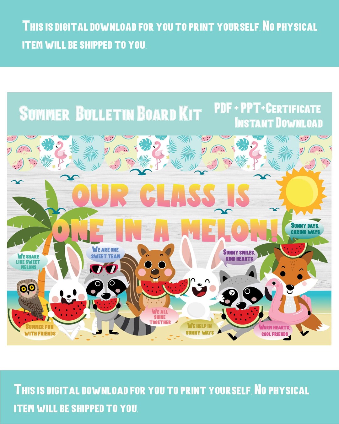 Summer Camp Beach Bulletin Board Kit/elementary Classroom Wall Door ...