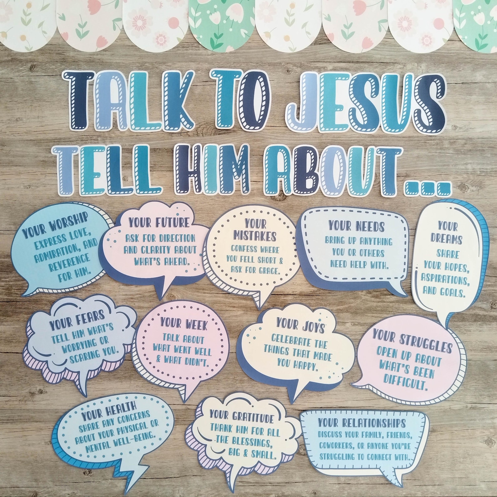 Christian Bulletin Board Kit/church Decoration/sunday School Classroom ...