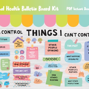 Mental Health Bulletin Board Kit/sel/social Emotional Learning/school Counseling/psychology ...