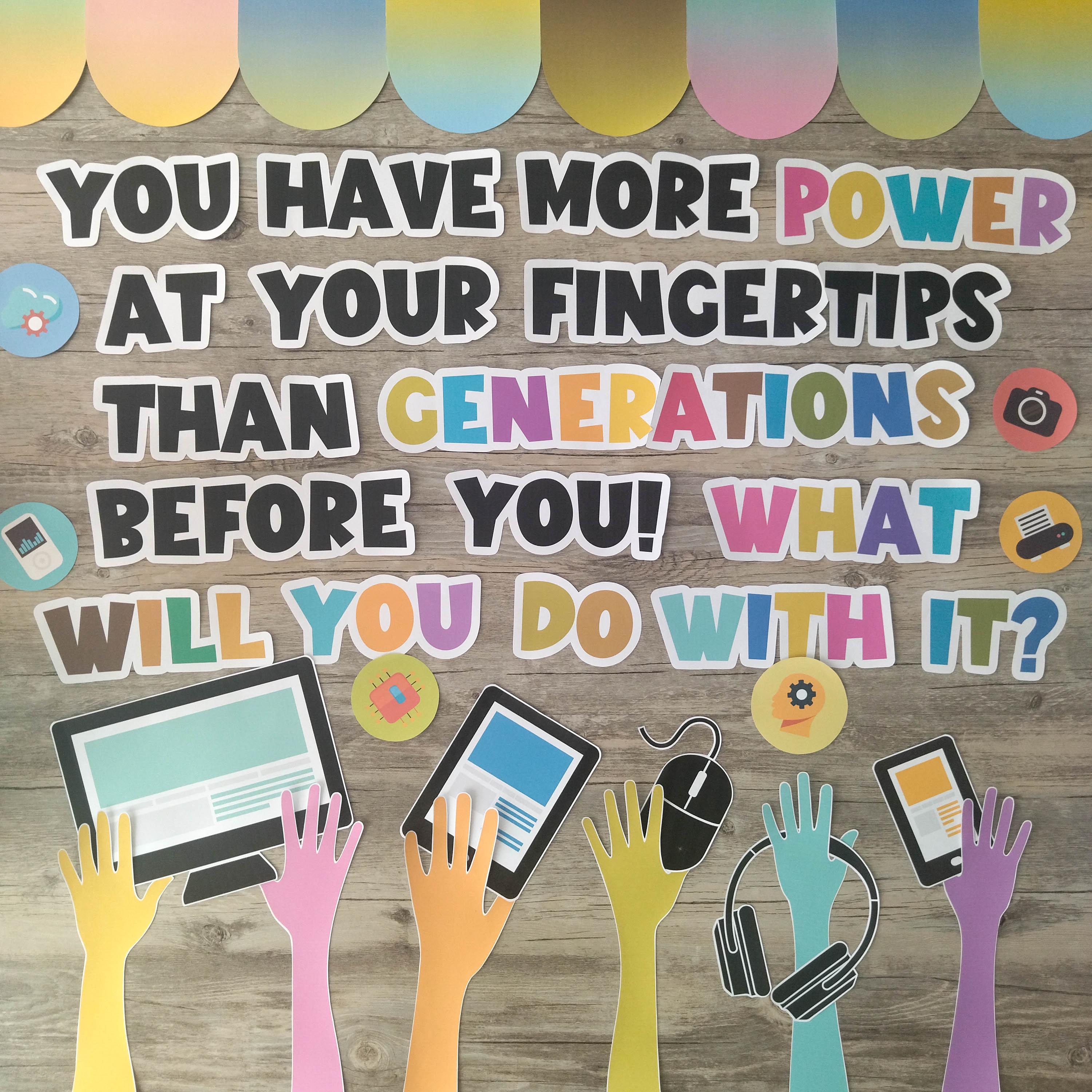 Tech Technology Bulletin Board Kit/computer Lab/classroom/school Wall ...