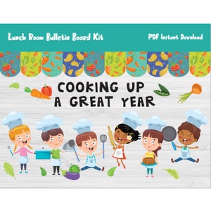 Lunch Room/Lunchroom Bulletin Board Kit/School Cafeteria Wall Decor/Kindergarten/Preschool Classroom Printable/Elementary Decoration/L157