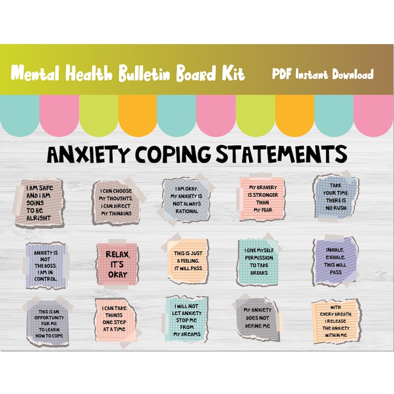 DY Retro Mental Health Matters Bulletn Board, Mental Health Awareness